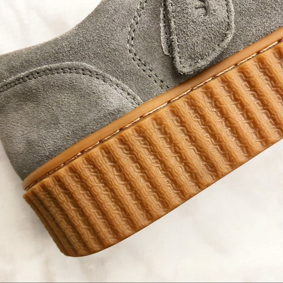 Gray Suede Platform Creepers / Sneakers - Picture 5 of 8